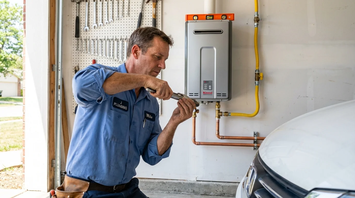 Tankless water heater installation by a Johns Plumbing LLC plumber in Ouray